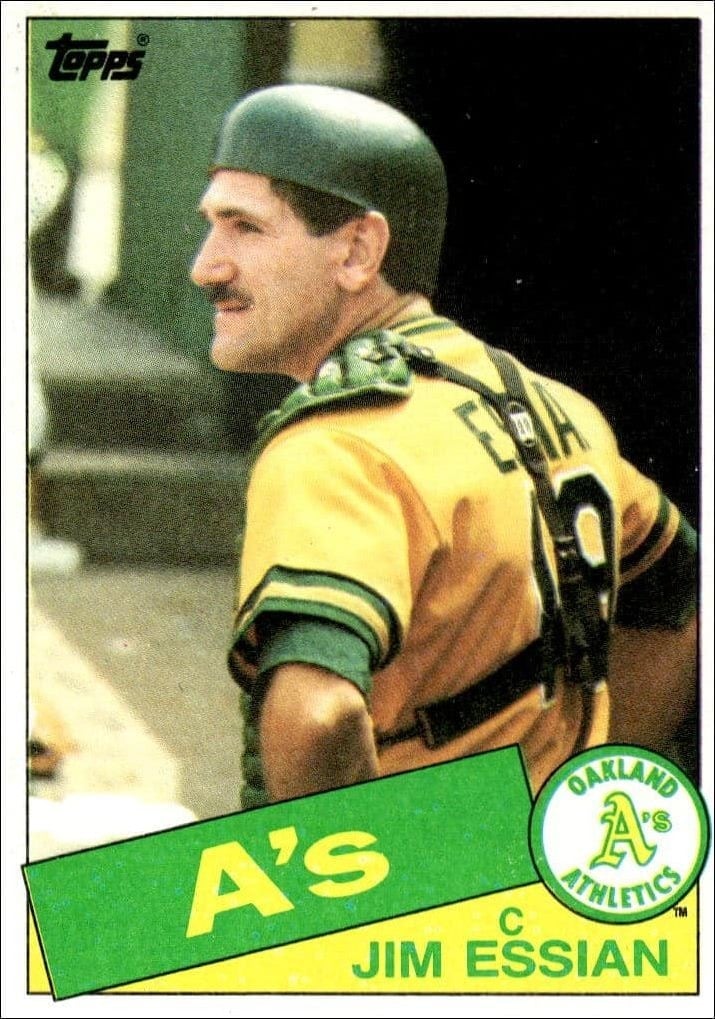Jim Essian 1985 Topps #472 Baseball Trading Card - Front 1985 Topps Jim Essian #472 baseball trading card front