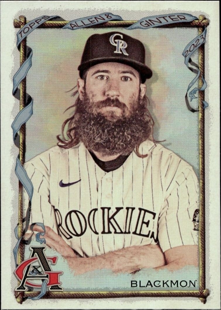 Charlie Blackmon 2023 Topps Allen & Ginter #171 Baseball Trading Card - Front 2023 Topps Allen & Ginter Charlie Blackmon #171 baseball trading card front