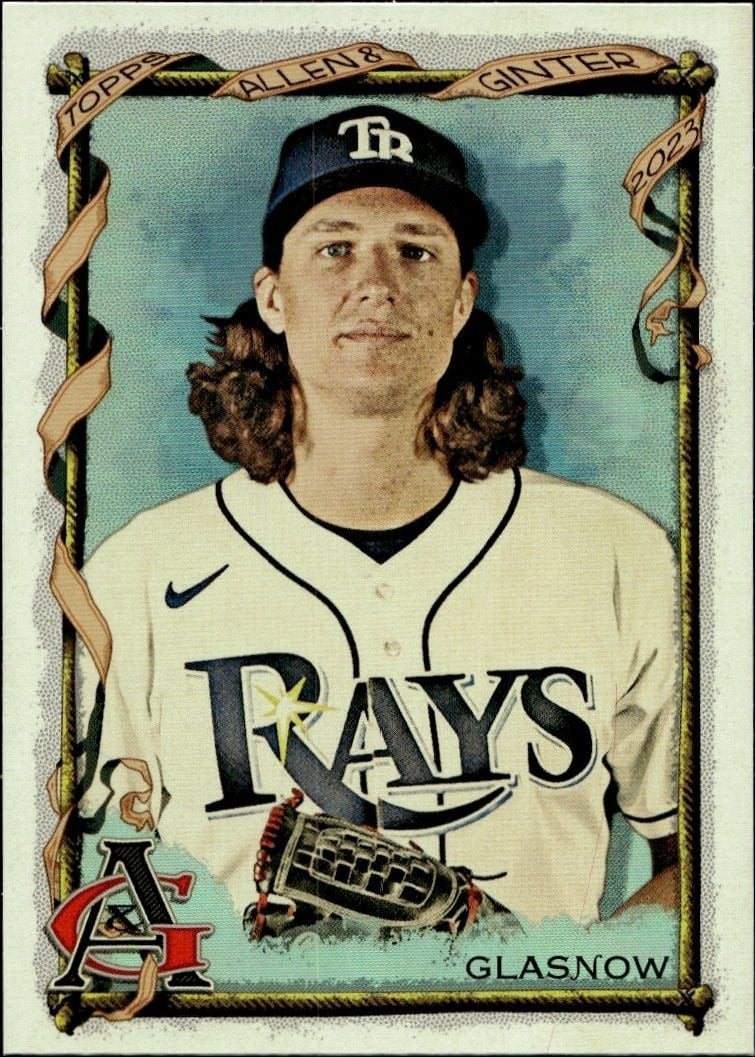 Tyler Glasnow 2023 Topps Allen & Ginter #190 Baseball Trading Card - Front 2023 Topps Allen & Ginter Tyler Glasnow #190 baseball trading card front