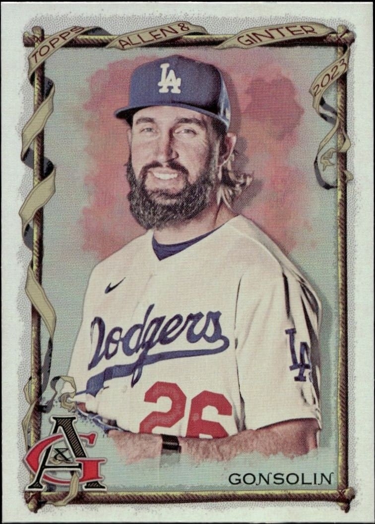 Tony Gonsolin 2023 Topps Allen & Ginter #197 Baseball Trading Card - Front 2023 Topps Allen & Ginter Tony Gonsolin #197 baseball trading card front