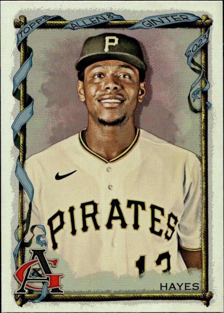 Ke'Bryan Hayes 2023 Topps Allen & Ginter #164 Baseball Trading Card - Front 2023 Topps Allen & Ginter Ke'Bryan Hayes #164 baseball trading card front