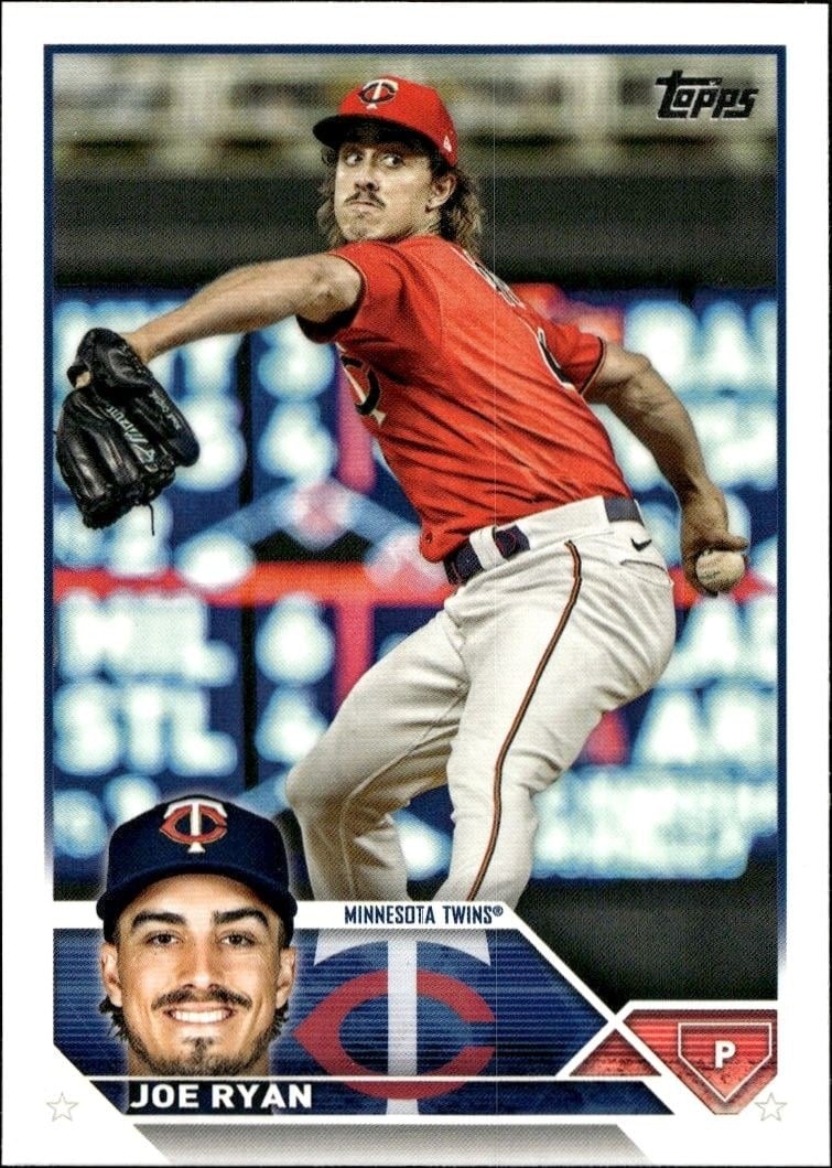 Joe Ryan 2023 Topps Series 2 #467 Baseball Trading Card - Front 2023 Topps Series 2 Joe Ryan #467 baseball trading card front