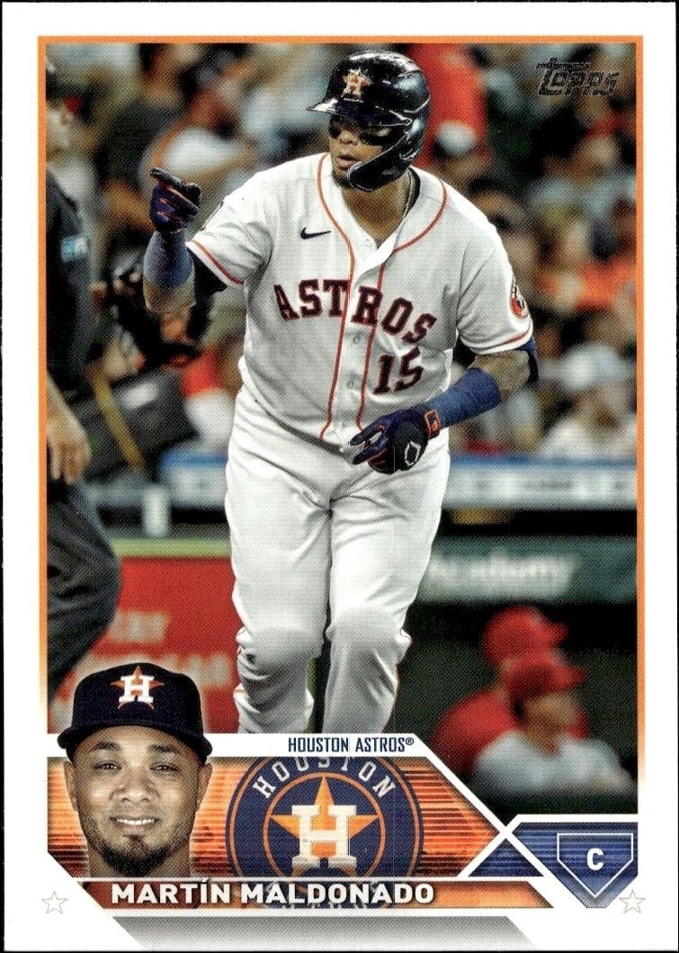 Martin Maldonado 2023 Topps Series 2 #495 Baseball Trading Card - Front 2023 Topps Series 2 Martin Maldonado #495 baseball trading card front