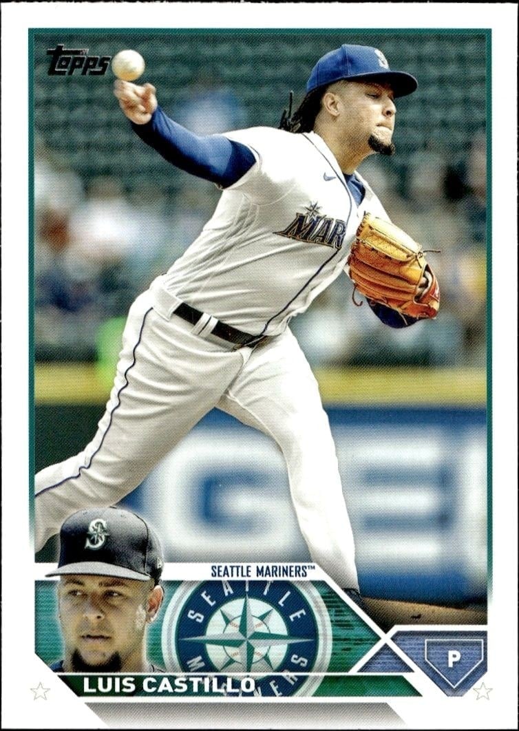 Luis Castillo 2023 Topps Series 2 #468 Baseball Trading Card - Front 2023 Topps Series 2 Luis Castillo #468 baseball trading card front