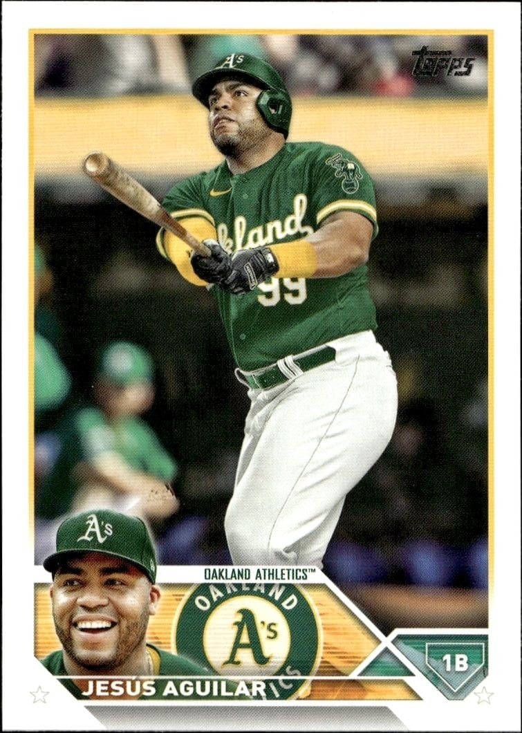 Jesus Aguilar 2023 Topps Series 2 #554 Baseball Trading Card - Front 2023 Topps Series 2 Jesus Aguilar #554 baseball trading card front