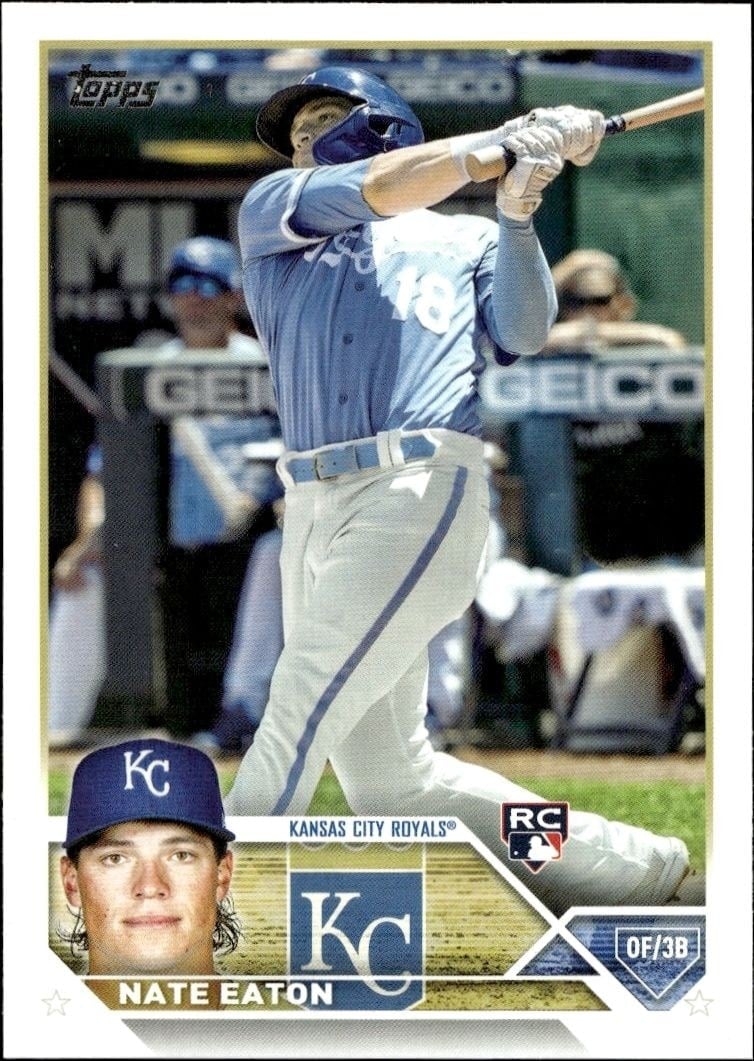Nate Eaton 2023 Topps Series 2 #557 Baseball Trading Card - Front 2023 Topps Series 2 Nate Eaton #557 baseball trading card front