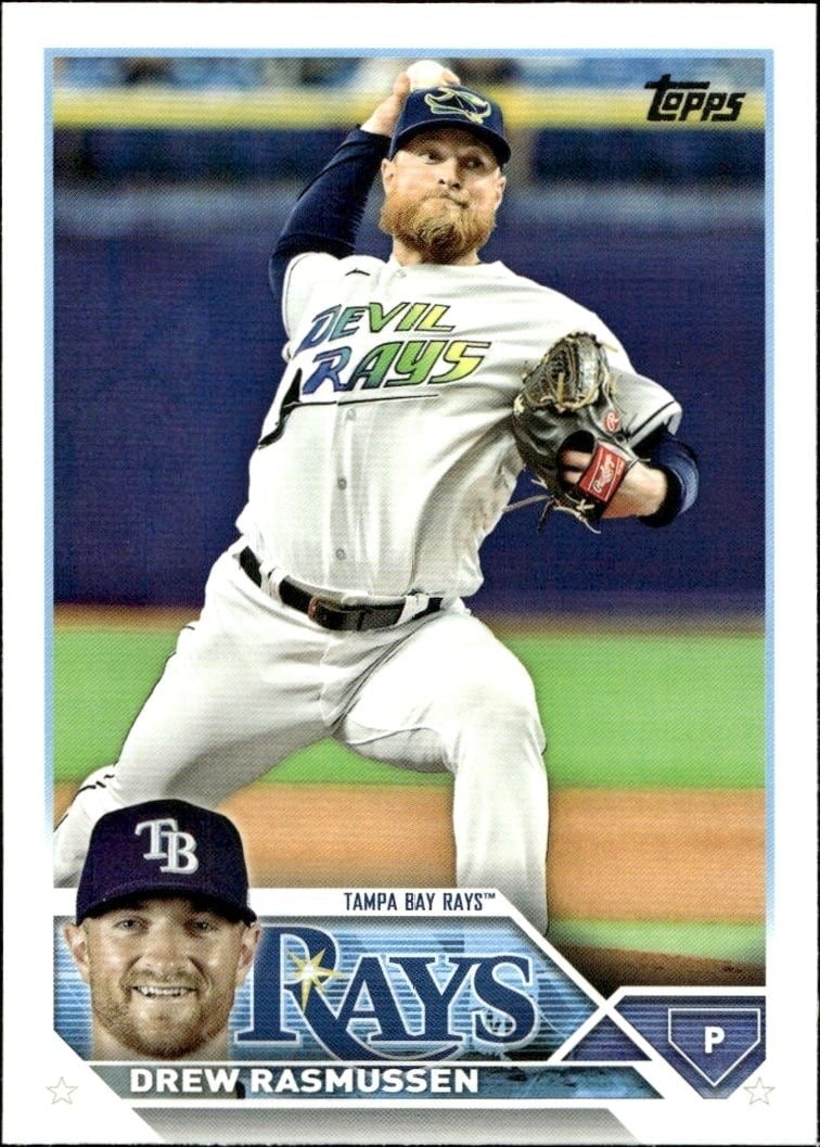 Drew Rasmussen 2023 Topps Series 2 #449 Baseball Trading Card - Front 2023 Topps Series 2 Drew Rasmussen #449 baseball trading card front