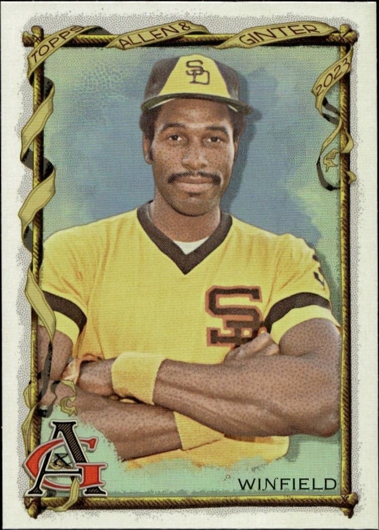 Dave Winfield 2023 Topps Allen & Ginter #312 Baseball Trading Card - Front 2023 Topps Allen & Ginter Dave Winfield #312 baseball trading card front