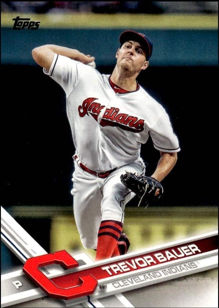 Trevor Bauer 2017 Topps Series 2 #533 Baseball Trading Card - Front 2017 Topps Series 2 Trevor Bauer #533 baseball trading card front