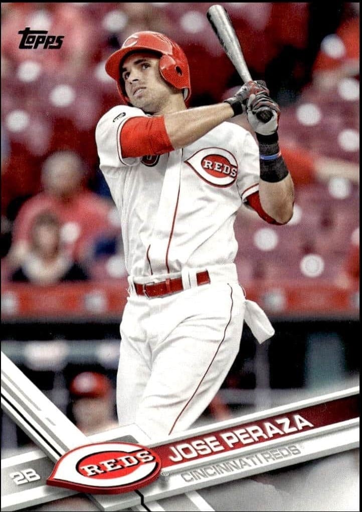 Jose Peraza 2017 Topps Series 2 #506 Baseball Trading Card - Front 2017 Topps Series 2 Jose Peraza #506 baseball trading card front