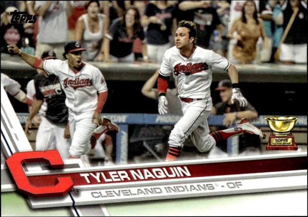 Tyler Naquin 2017 Topps #203 Baseball Trading Card - Front 2017 Topps Tyler Naquin #203 baseball trading card front