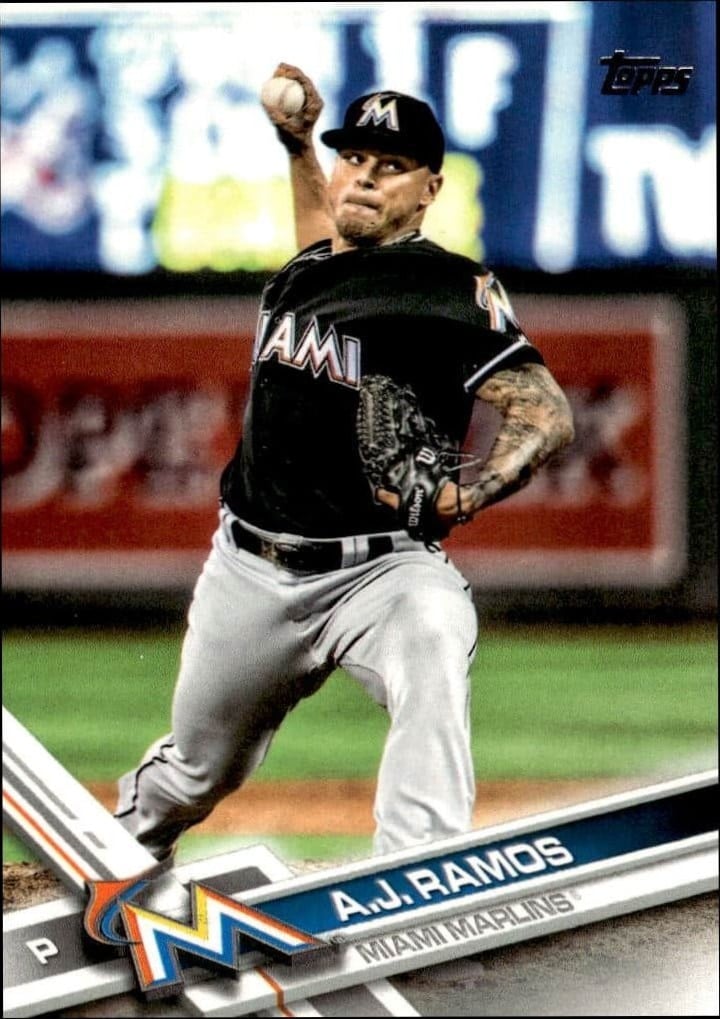 A.J. Ramos 2017 Topps #194 Baseball Trading Card - Front 2017 Topps A.J. Ramos #194 baseball trading card front