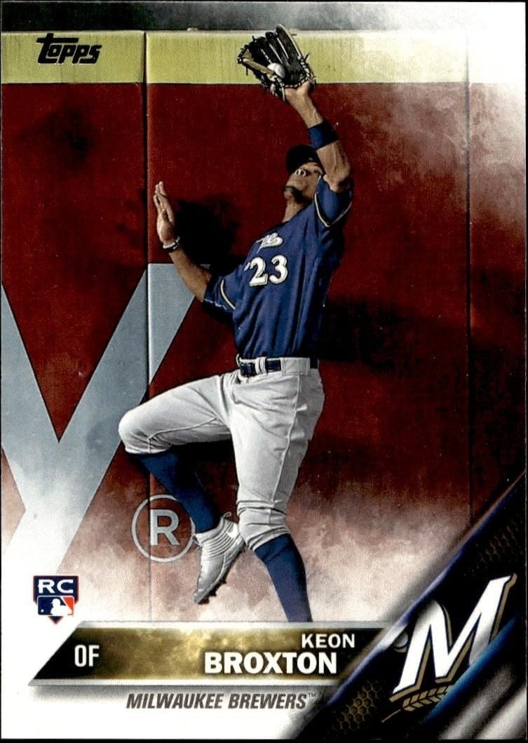 Keon Broxton 2016 Topps Update Series #US108 Baseball Trading Card - Front 2016 Topps Update Series Keon Broxton #US108 baseball trading card front