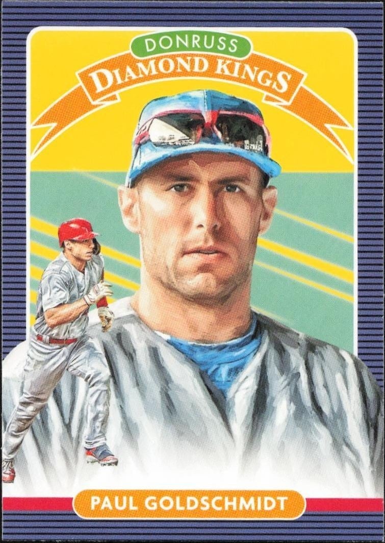 Paul Goldschmidt 2020 Panini Donruss #25 Baseball Trading Card - Front 2020 Panini Donruss Paul Goldschmidt #25 baseball trading card front
