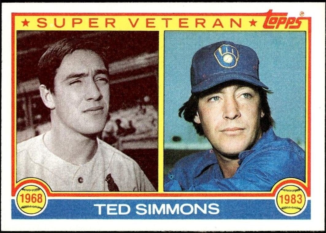 Ted Simmons 1983 Topps #451 Baseball Trading Card - Front 1983 Topps Ted Simmons #451 baseball trading card front