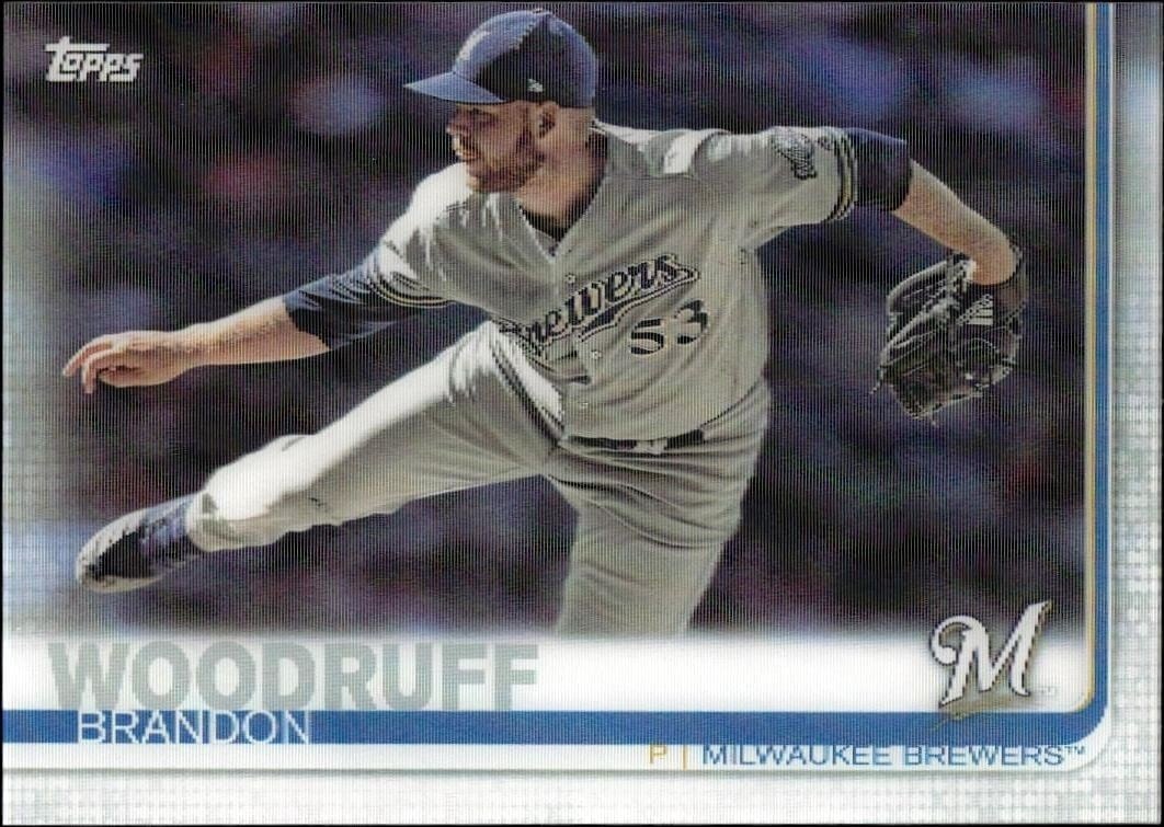 Brandon Woodruff 2019 Topps On Demand 3D #687 Baseball Trading Card - Front 2019 Topps On Demand 3D Brandon Woodruff #687 baseball trading card front