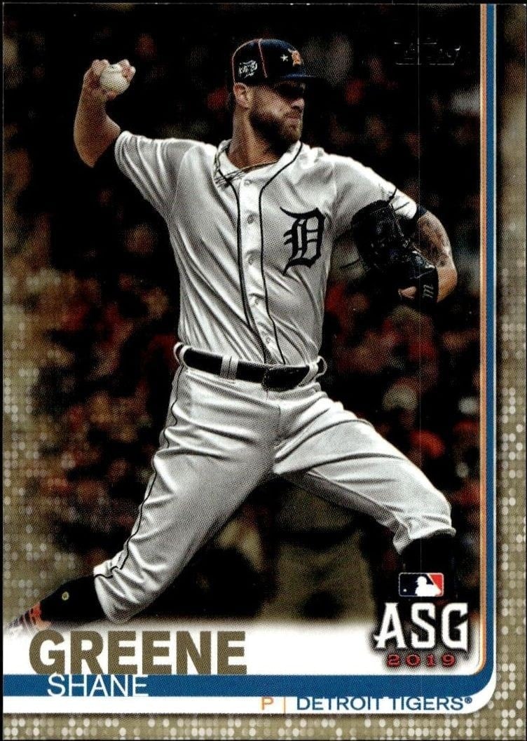 Shane Greene 2019 Topps Update Series #US254 Baseball Trading Card - Front 2019 Topps Update Series Shane Greene #US254 baseball trading card front
