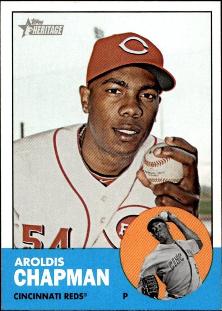 2012 Topps Heritage Aroldis Chapman #225 trading card