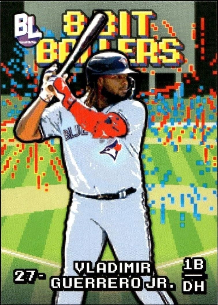 Vladimir Guerrero Jr. 2023 Topps Big League #8B-17 Baseball Trading Card - Front 2023 Topps Big League Vladimir Guerrero Jr. #8B-17 baseball trading card front
