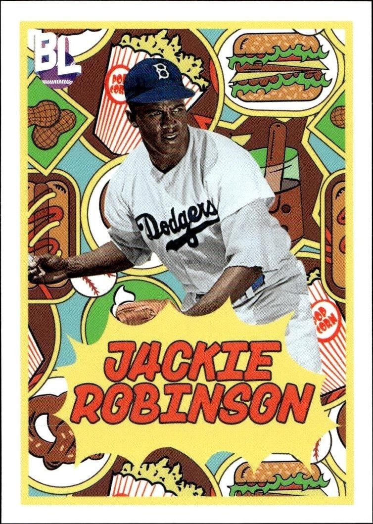 Jackie Robinson 2023 Topps Big League #BL-28 Baseball Trading Card - Front 2023 Topps Big League Jackie Robinson #BL-28 baseball trading card front