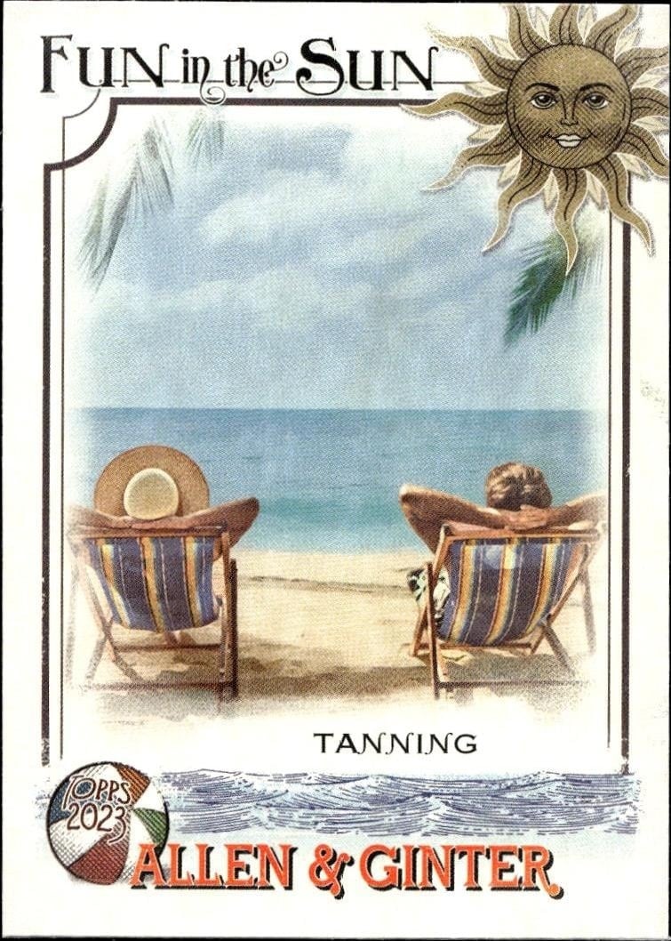 Tanning 2023 Topps Allen & Ginter #FITS-13 Baseball Trading Card - Front 2023 Topps Allen & Ginter Tanning #FITS-13 baseball trading card front