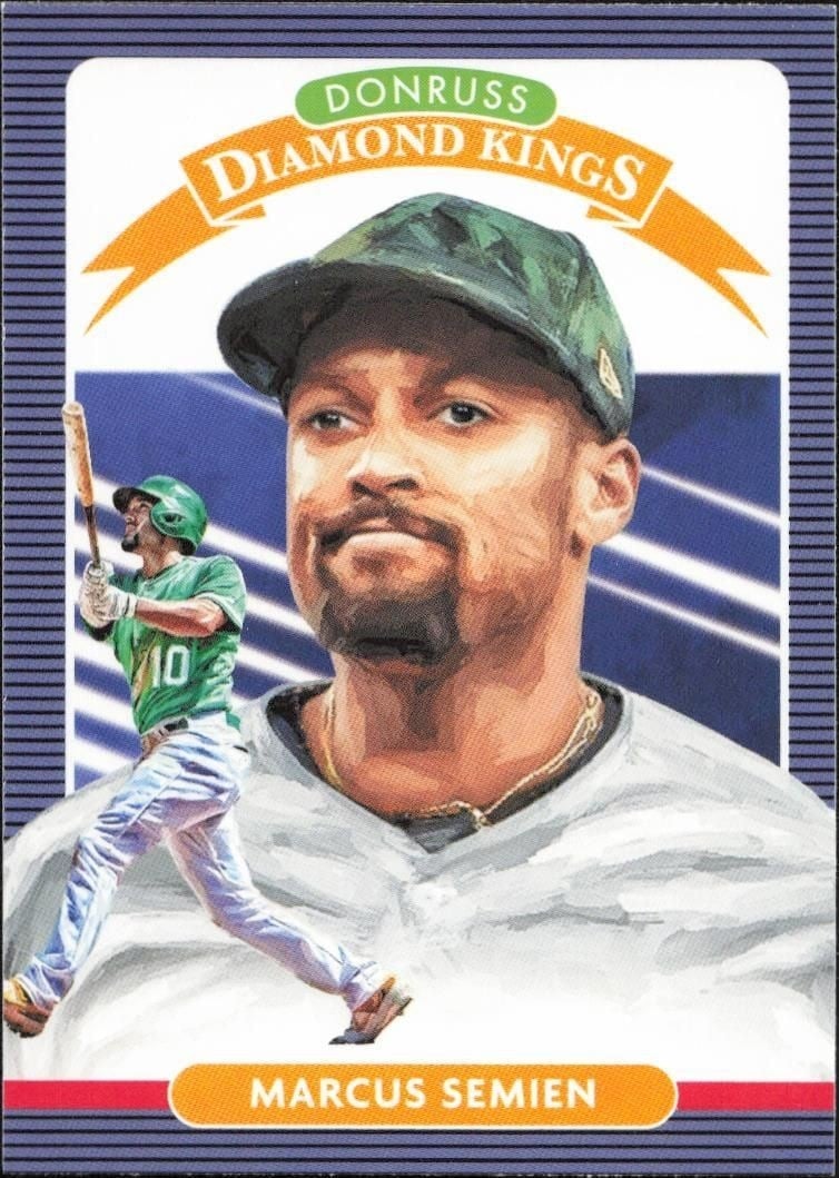 Marcus Semien 2020 Panini Donruss #10 Baseball Trading Card - Front 2020 Panini Donruss Marcus Semien #10 baseball trading card front