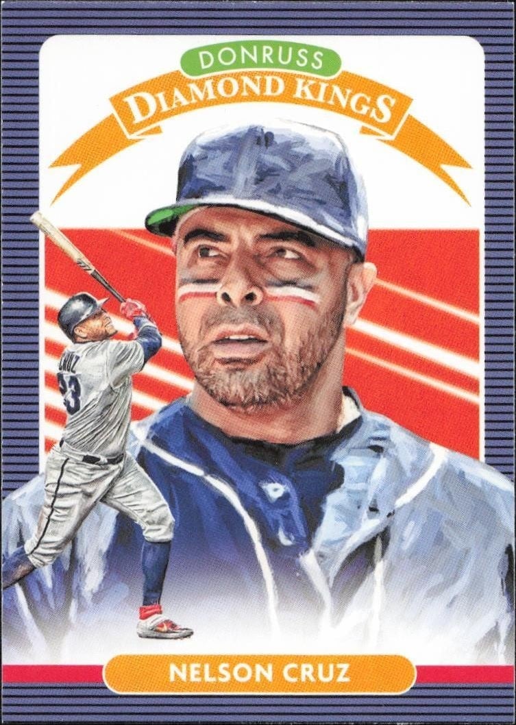 Nelson Cruz 2020 Panini Donruss #13 Baseball Trading Card - Front 2020 Panini Donruss Nelson Cruz #13 baseball trading card front