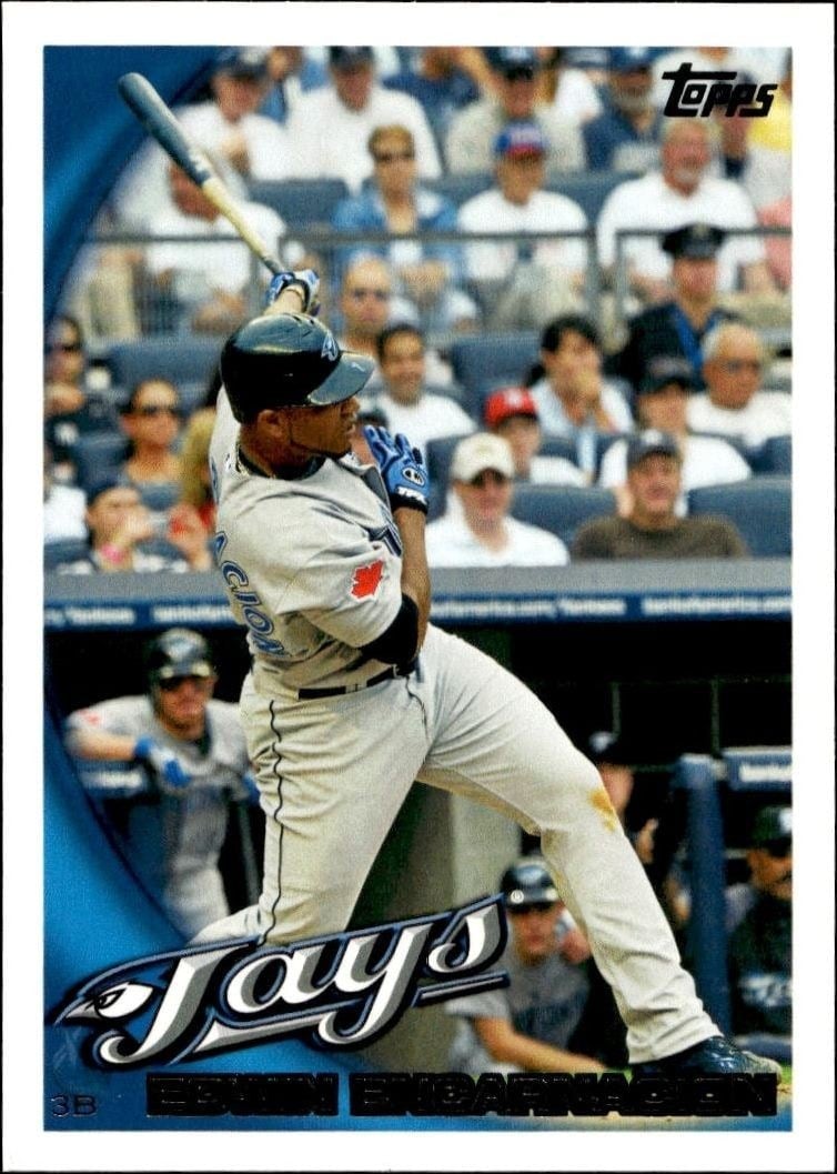 Edwin Encarnacion 2010 Topps #258 Baseball Trading Card - Front 2010 Topps Edwin Encarnacion #258 baseball trading card front