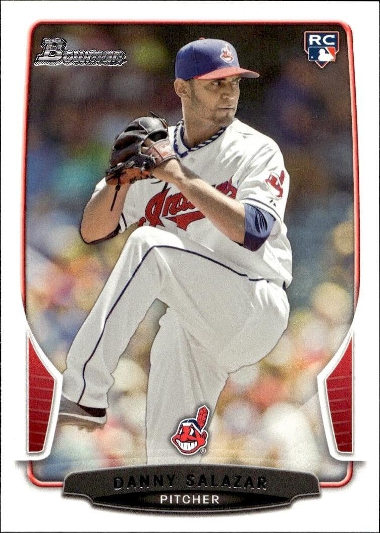 Danny Salazar 2013 Bowman Draft Picks & Prospects #11 Baseball Trading Card - Front 2013 Bowman Draft Picks & Prospects Danny Salazar #11 baseball trading card front