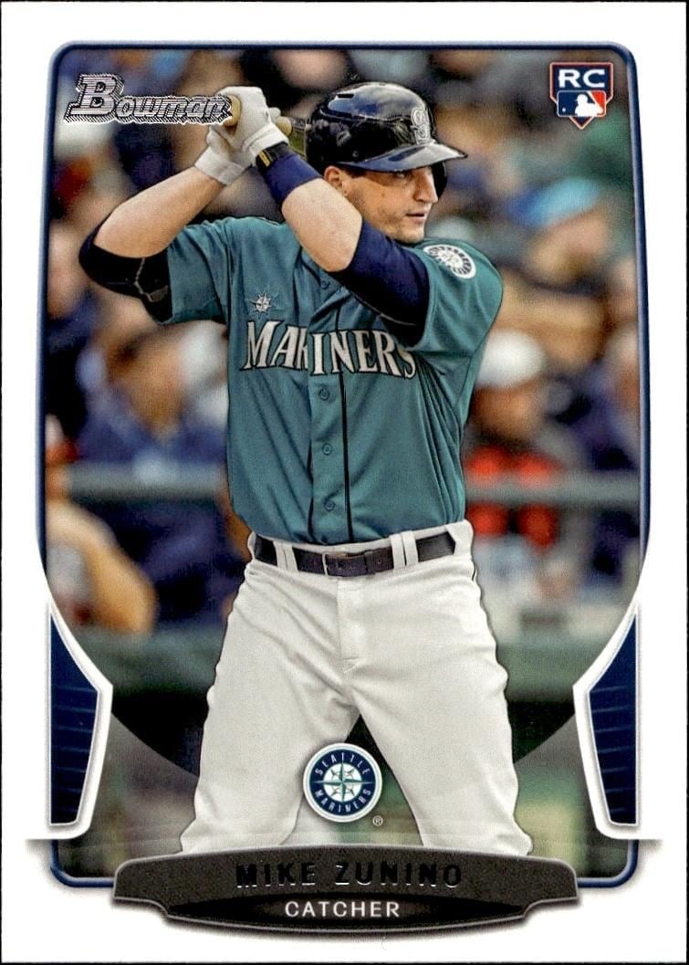 Mike Zunino 2013 Bowman Draft Picks & Prospects #44 Baseball Trading Card - Front 2013 Bowman Draft Picks & Prospects Mike Zunino #44 baseball trading card front