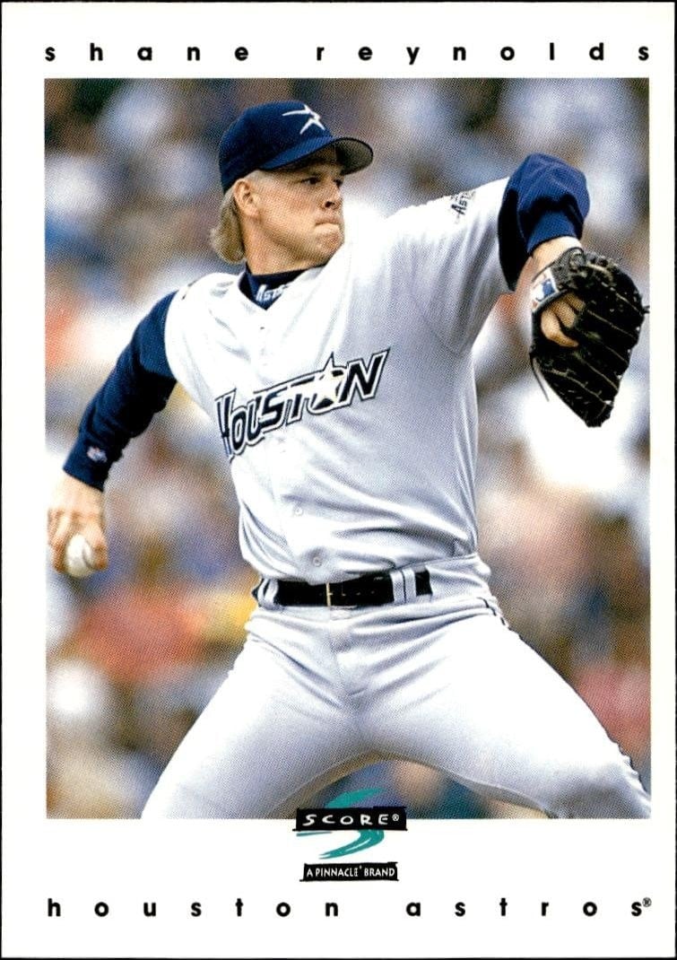 Shane Reynolds 1997 Pinnacle Score #284 Baseball Trading Card - Front 1997 Pinnacle Score Shane Reynolds #284 baseball trading card front