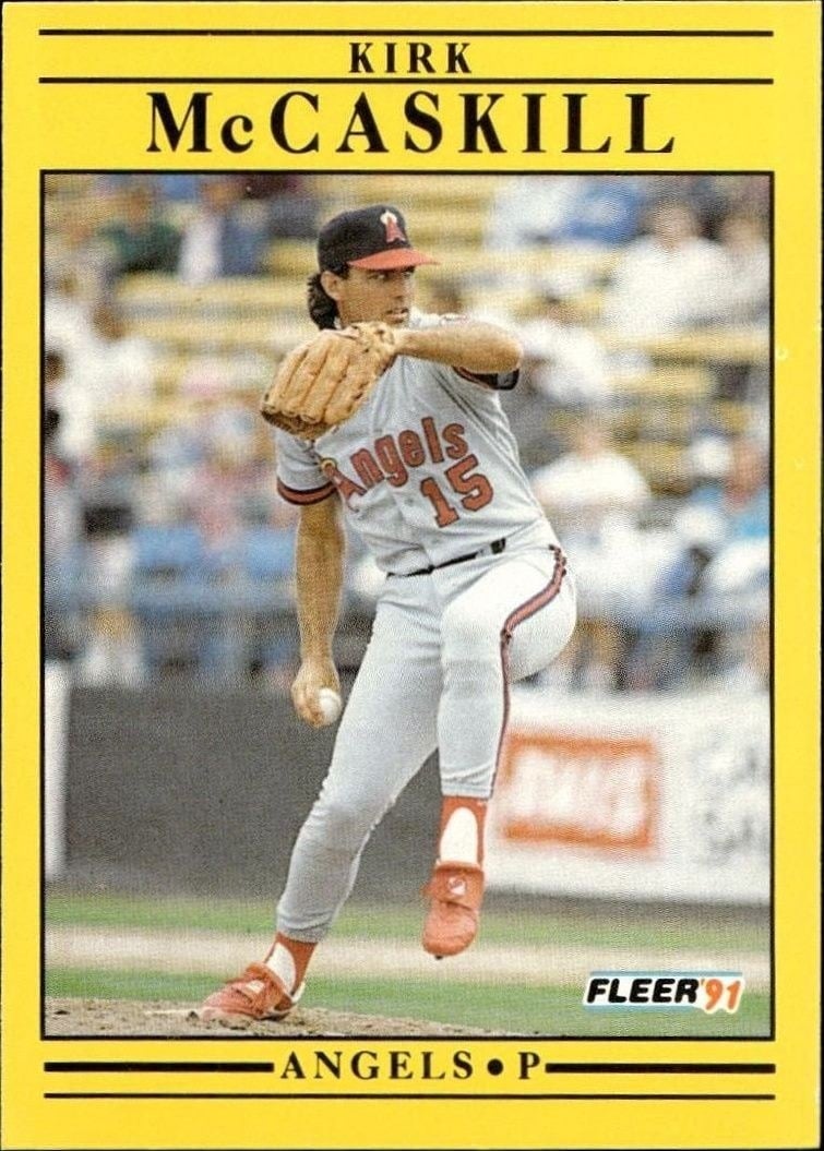 Kirk McCaskill 1991 Fleer #319 Baseball Trading Card - Front 1991 Fleer Kirk McCaskill #319 baseball trading card front