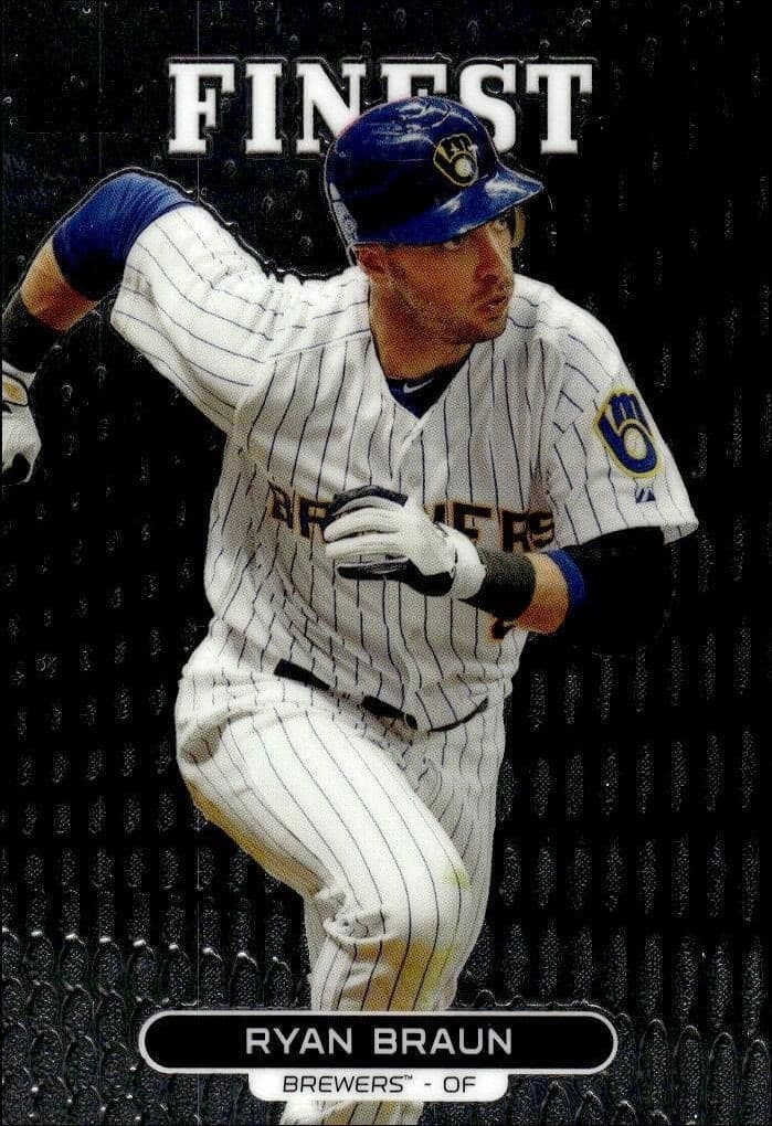 2013 Topps Finest Ryan Braun #90 trading card