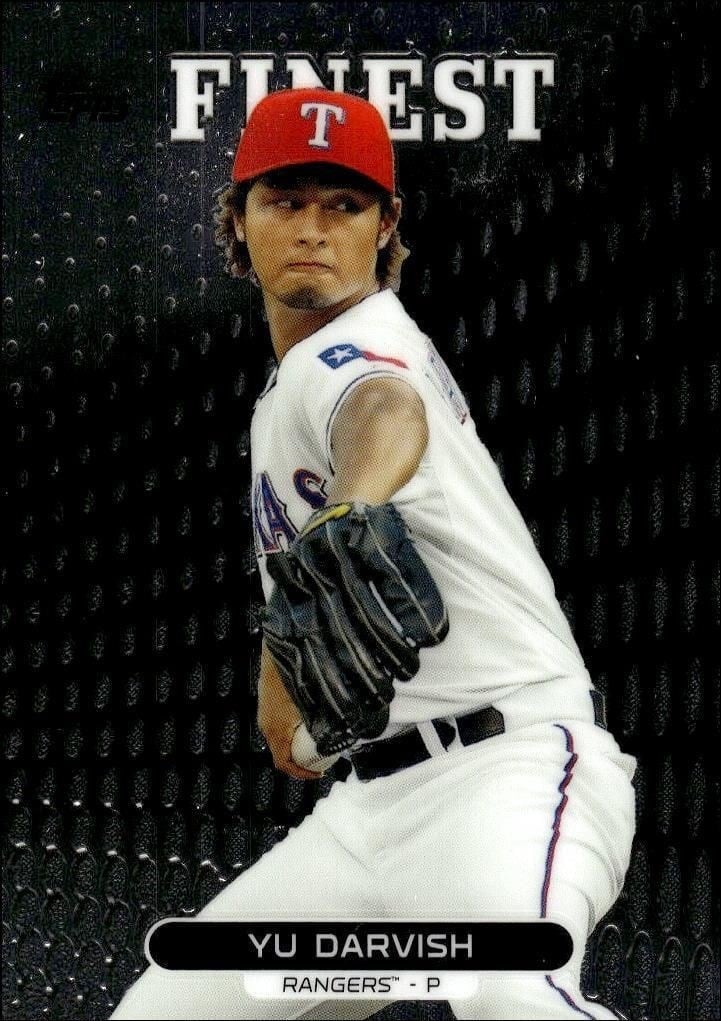 Yu Darvish 2013 Topps Finest #60 Baseball Trading Card - Front 2013 Topps Finest Yu Darvish #60 baseball trading card front