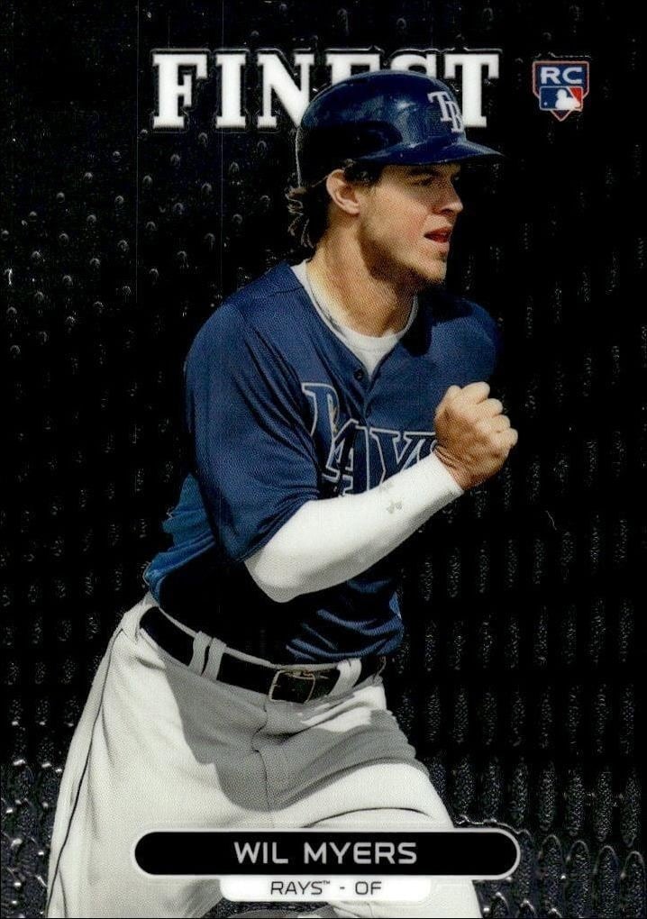 Wil Myers 2013 Topps Finest #33 Baseball Trading Card - Front 2013 Topps Finest Wil Myers #33 baseball trading card front