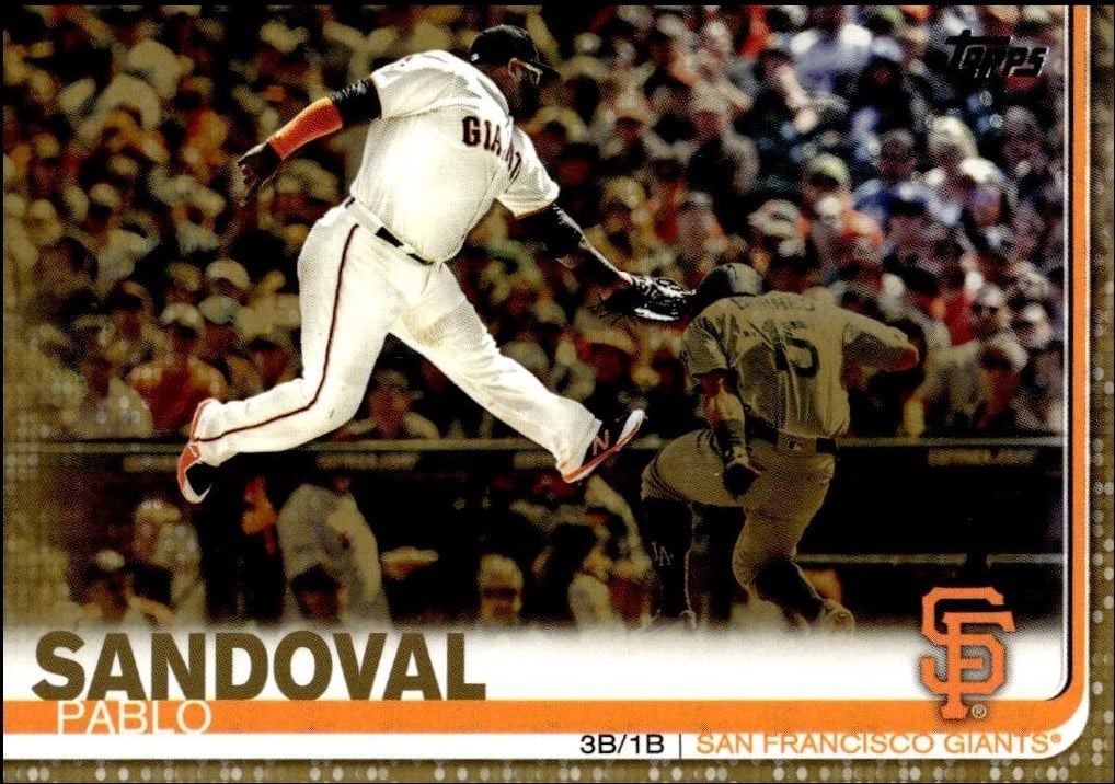 Pablo Sandoval 2019 Topps Series 2 #428 Baseball Trading Card - Front 2019 Topps Series 2 Pablo Sandoval #428 baseball trading card front