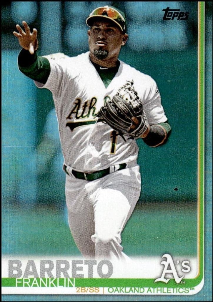 Franklin Barreto 2019 Topps Series 2 #512 Baseball Trading Card - Front 2019 Topps Series 2 Franklin Barreto #512 baseball trading card front