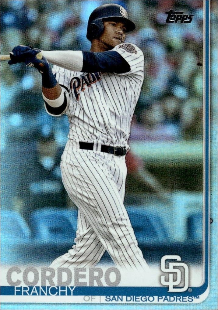 Franchy Cordero 2019 Topps Series 2 #539 Baseball Trading Card - Front 2019 Topps Series 2 Franchy Cordero #539 baseball trading card front