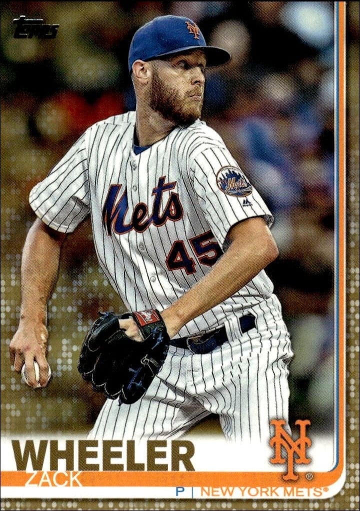 Zack Wheeler 2019 Topps Series 2 #371 Baseball Trading Card - Front 2019 Topps Series 2 Zack Wheeler #371 baseball trading card front