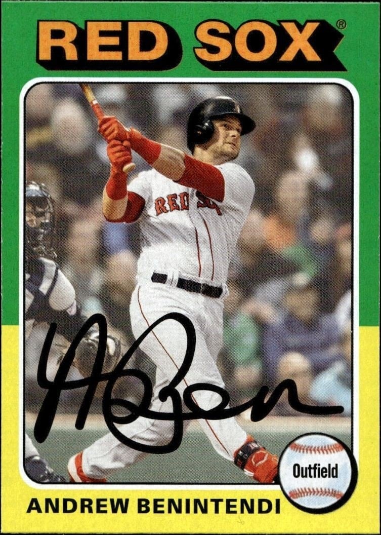 Andrew Benintendi 2019 Topps Archives #197 Baseball Trading Card - Front 2019 Topps Archives Andrew Benintendi #197 baseball trading card front