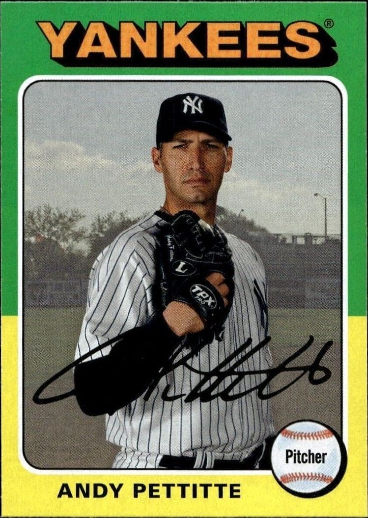 Andy Pettitte 2019 Topps Archives #109 Baseball Trading Card - Front 2019 Topps Archives Andy Pettitte #109 baseball trading card front
