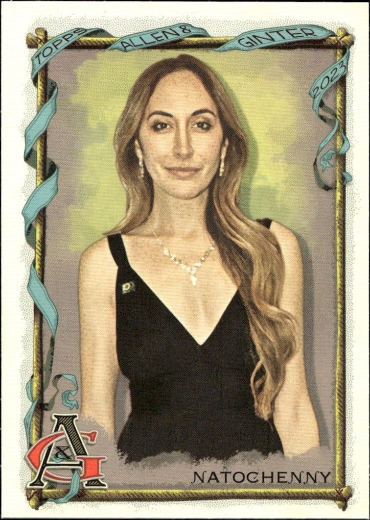 Sarah Natochenny 2023 Topps Allen & Ginter #296 Baseball Trading Card - Front 2023 Topps Allen & Ginter Sarah Natochenny #296 baseball trading card front