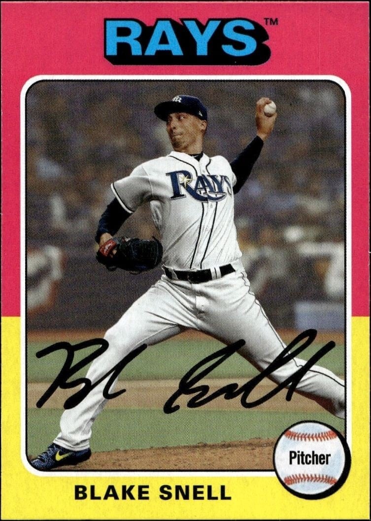 Blake Snell 2019 Topps Archives #156 Baseball Trading Card - Front 2019 Topps Archives Blake Snell #156 baseball trading card front