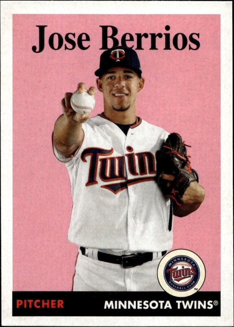 José Berríos 2019 Topps Archives #46 Baseball Trading Card - Front 2019 Topps Archives José Berríos #46 baseball trading card front
