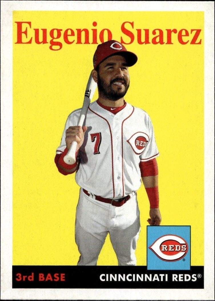 Eugenio Suarez 2019 Topps Archives #63 Baseball Trading Card - Front 2019 Topps Archives Eugenio Suarez #63 baseball trading card front