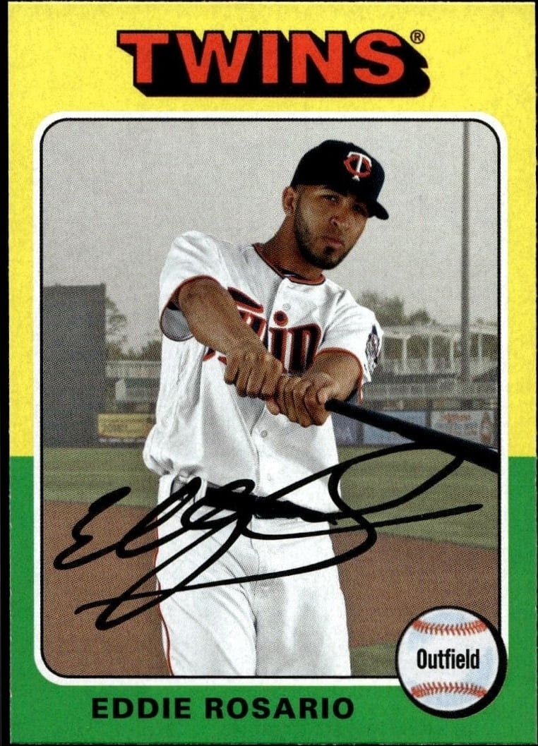 Eddie Rosario 2019 Topps Archives #124 Baseball Trading Card - Front 2019 Topps Archives Eddie Rosario #124 baseball trading card front