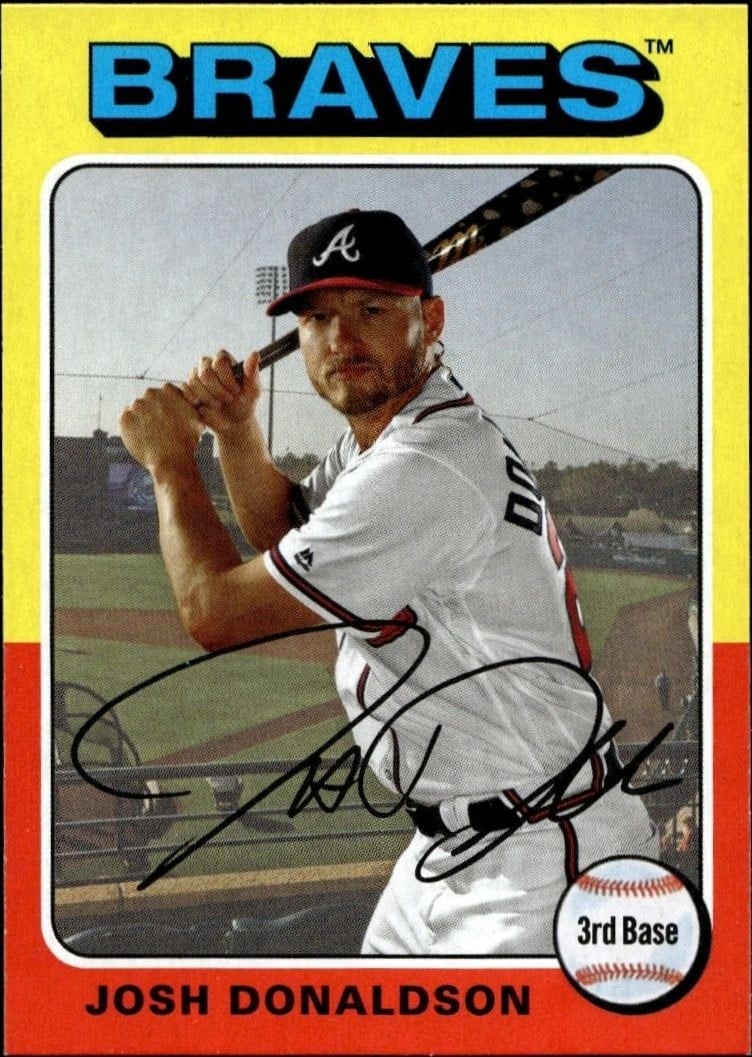 Josh Donaldson 2019 Topps Archives #177 Baseball Trading Card - Front 2019 Topps Archives Josh Donaldson #177 baseball trading card front