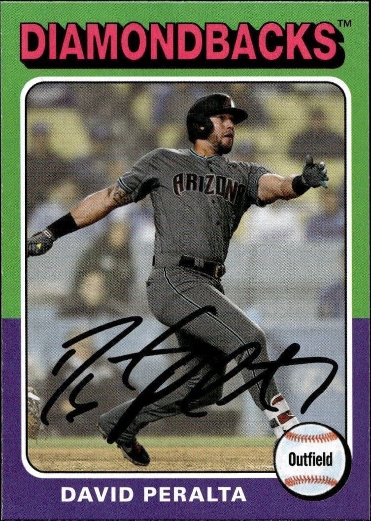 David Peralta 2019 Topps Archives #120 Baseball Trading Card - Front 2019 Topps Archives David Peralta #120 baseball trading card front