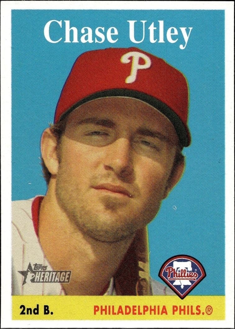 Chase Utley 2007 Topps Archives #230 Baseball Trading Card - Front 2007 Topps Archives Chase Utley #230 baseball trading card front