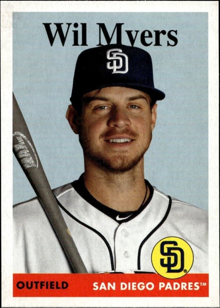 Wil Myers 2019 Topps Archives #65 Baseball Trading Card - Front 2019 Topps Archives Wil Myers #65 baseball trading card front
